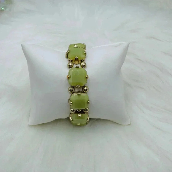 Green & Gold Fashion Jewelry Beaded Bracelet - Picture 6 of 7
